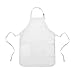 Apron Commercial Restaurant Home Bib Spun Poly Cotton Kitchen Aprons (2 Pockets) in White