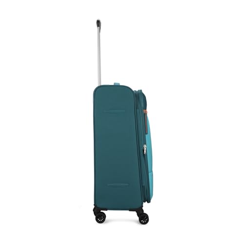 Image of Skybags Genesis Medium Size Soft Luggage (69Cm) | Soft Luggage Trolley with 8 Wheels and 3 Digit Combination Lock| Teal | Unisex