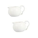 Milchbecher: 1 stück milchkännchen, milchbecher, praktische keramik-kaffeetasse, küchenutensilien (weiß).