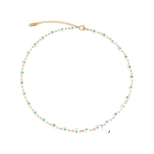 Collier hiphop yeux turcs finition or et détails colorés précieux