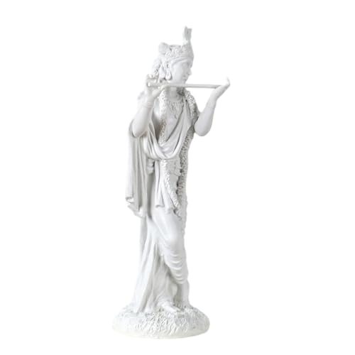 Sculpture Krishna marbre blanc 25cm | Statuette dieu hindou luxe - 2