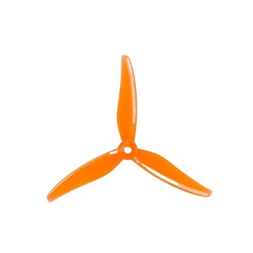 2ペア 51466 V2 5インチ 3ブレード PC プロペラ RC FPV フリースタイル ドローン DIY 用(4Pairs Tiger Orange)