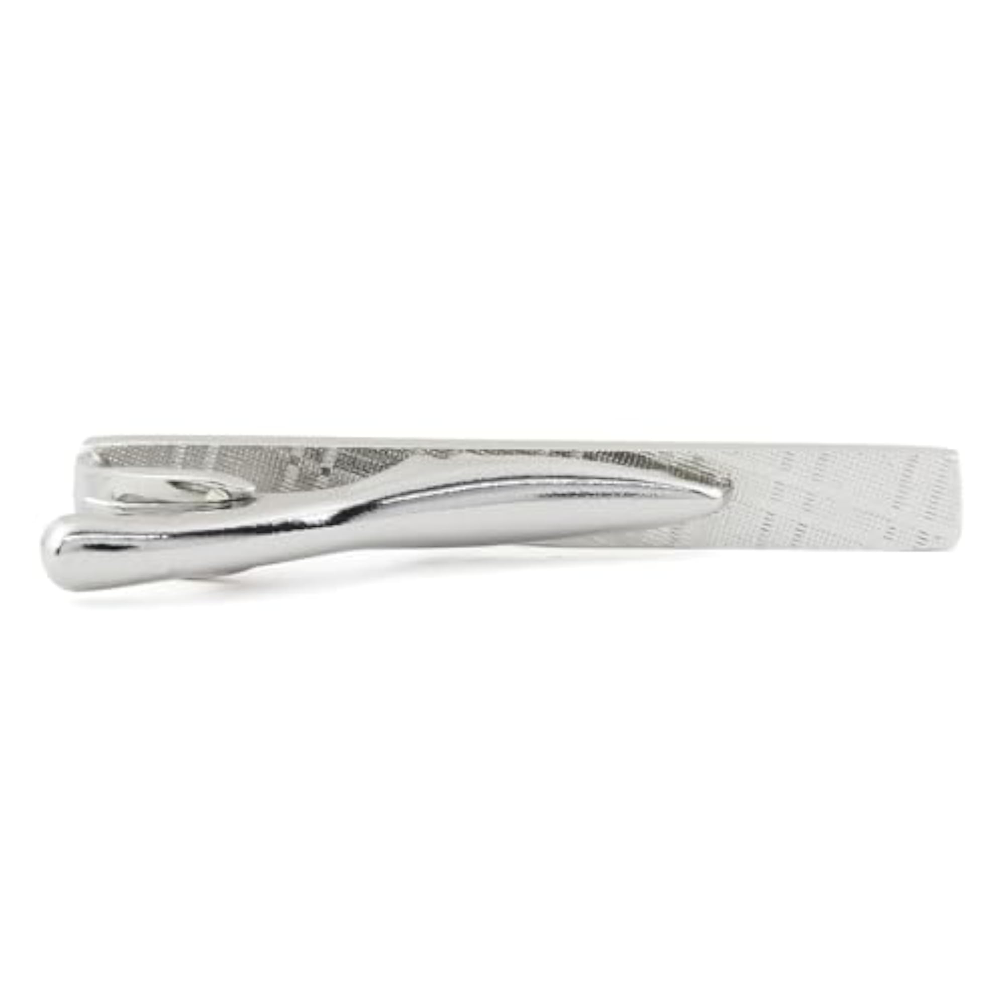 Men's Silver Slim Rhodium Plated Tie Pin, Elegant Accessory