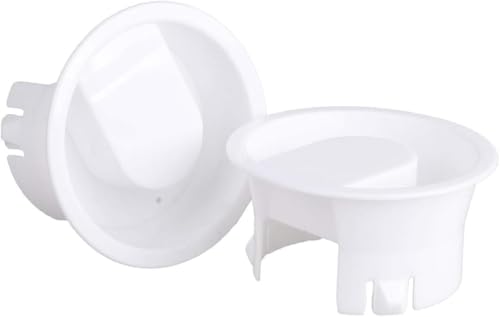 Juego de 2 tapas de cristal blanco para jarras de agua, de plástico de grado alimenticio, antipolvo, antisalpicaduras, para jarras de bebidas, jarras de cristal, vajillas, jarras, decantadores y