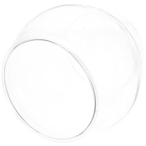 Toyvian Aquarium de Table Rond en Plastique Transparent, Grand Modèle B Incassable, Bocal à Poissons Rouges Domestique pour Bureau et Décoration...