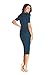 Dress the Population Women's Ruth Asymmetrical Crepe Midi Dress, Pine, X-Large