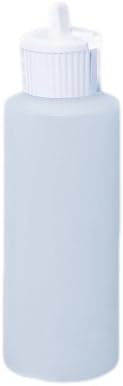 4 Oz Natural Plastic Cylinder Bottles with Flip Top Pour Spout, Pack of 6
