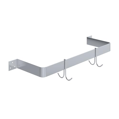 AmGood 24 in. Wall-Mounted Stainless Steel Single-Line Pot Rack