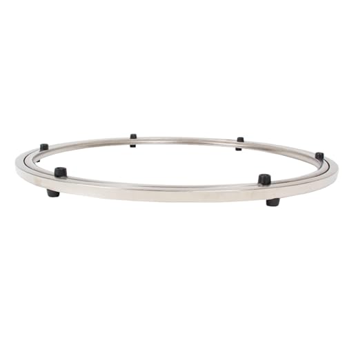 Mesa de comedor de acero inoxidable Lazy Susan de 50 cm, bandeja giratoria resistente a la corrosión para uso doméstico, perfecta para entretenimiento y comedor, color plateado, duradera y elegante