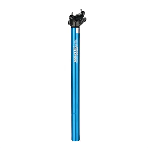 TRKIMAL Aluminium Alloy Bike Seatpost Shim 27.2mm 30.9mm 31.6mm, 400mm Adjustable Bicycle Seat Post for Mountain Bike Road Bike MTB BMX (Blue, 27.2mm)