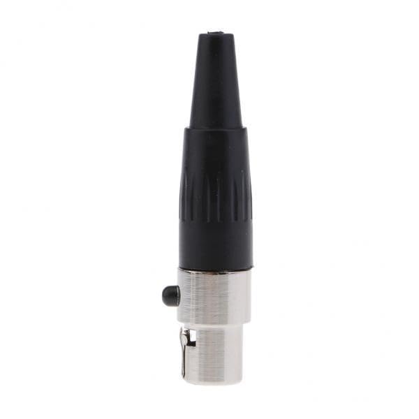 atorse 3xmini 3 pin xlr female cable connector for pro microphones, black and sliver