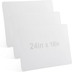 3 Pack 24″ x 18″ x 0. 5″ Large Cutting Boards for Kitchen, Thick Plastic Cutting Board Chopping Board with Anti Slip Surface, Extra Large for Restaurants Food Service, White