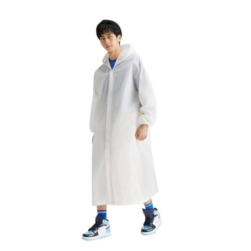 EVA Waterproof Reusable Raincoat Lightweight Packable Rain Jacket for Adults, Men & Women Durable Travel & Outdoor Rain Gear