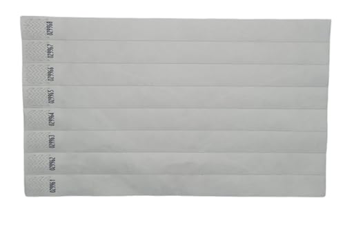 J&R Wristbands Paper Like Made from Tyvek®. 1000 Pack with 17 Colour Varieties to Choose from (White) - Image 2
