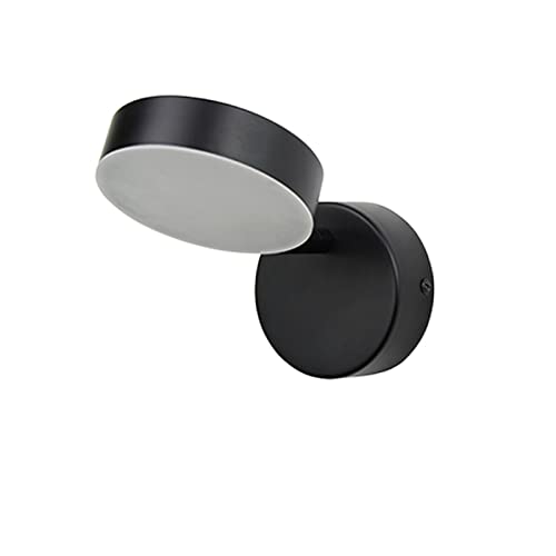 Luces de pared, Proyecto de luz de pared LED, lámparas de pared interiores led sin interruptor/con interruptor/atenuación for el hogar, cabecera, dormitorio, decoración de pared, artes(4000k,BLACK_9W)