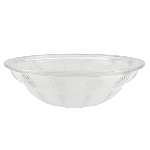 Image of Aspen Creative 25004-68-1 Replacement 2-Tone Clear & Sandblasted Glass shade for Flush Mount or Semi-Flush Mount, 1 /2 inch Center Hole, 11-3 /4 inch Diameter x 3-7 /8 inch Height
