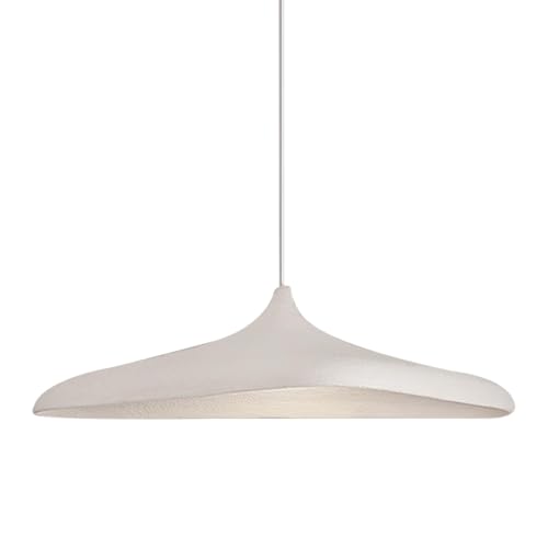MyLjp Lampada A Sospensione Retro Ristorante Lampadario Wabi-Sabi Stile Sospensione Luce Irregolare Design Regolabile Adatto per Ristoranti Soggiorni Camere da Letto Alberghi(Texture White,80CM)