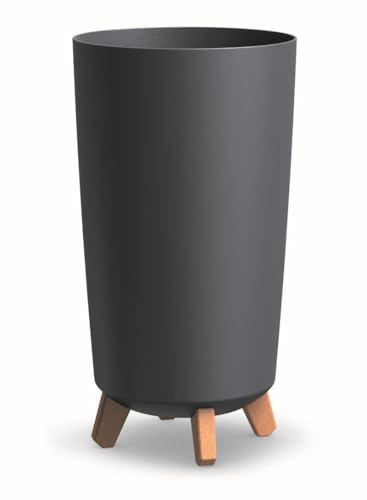 BirnePower Blumentopf Rund Slim mit Füßen 44,5 cm – Moderner Pflanzkübel...