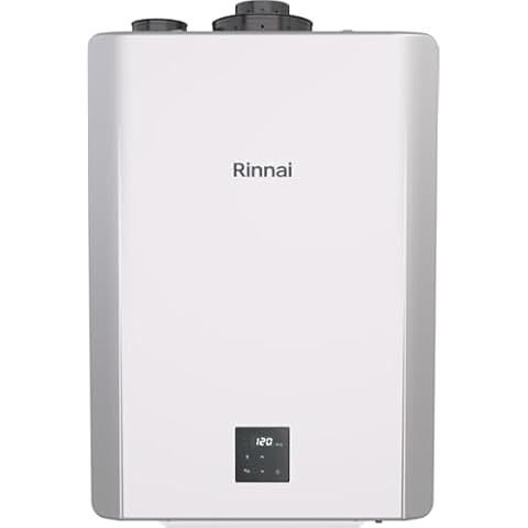 NEW Rinnai RXP160iN Condensing Smart Sense Natural Gas or Propane Tankless Water Heater, Indoor or Outdoor Water Heater, Up to 9 GPM, 160,000 BTU Cover