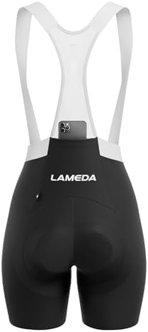 LAMEDA Womens Cycling Bib Shorts Padded Bike Bibs with Rear Pocke...