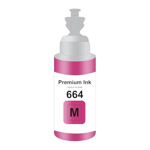 Image of T664 Compatible Ink for Epson L130, L360, L380, L361, L565, L210, L220, L310, L350, L355, L365, L385, L405, L455, L485 Printers (T664 Magenta Ink 1 Pcs)