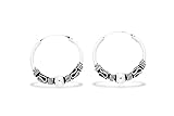 WINDALF Boucles d'oreilles créoles vintage style viking LIBRA - Diamètre : 2,5 cm - Ornement bohème - En argent sterling 925