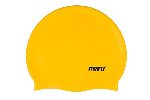 Maru A0840 Gorro de Natacion, Adultos Unisex, Yellow, Un tamaño