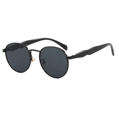 Lunettes de soleil rondes vintage en métal avec protection outdoor optimale