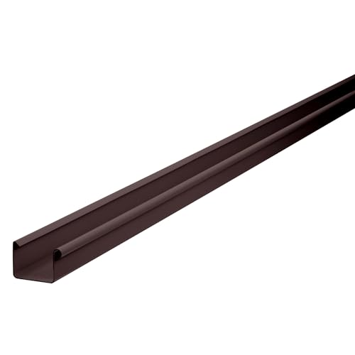 canalón caja de plástico 200 cm NW 68 Marrón oscuro Accesorios para canalones, canalones de...