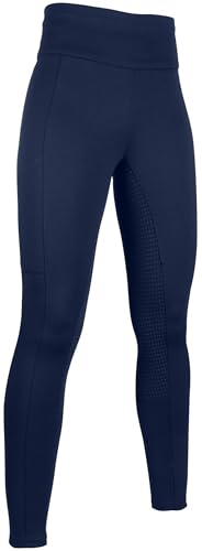 HKM Cosy Style Silikon-vollbesatz Leggings, Azul Oscuro, 122-128 cm Unisex niños