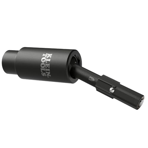 Klein Tools 32980 Flip Socket Swivel Adapter 25-Degree Swivel Head Flip Socket Compatible Impact-Rated
