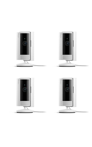 Ring Indoor Cam, Home or business security in 1080p HD video, 4-pack, White