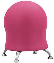 SafcoZenergy Ball Chair, Active Seating, Anti-Burst, Inflatable Chair for Home Office and Classroom, Pink Mesh