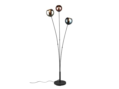 Lampada da terra con sfere di vetro a specchio colorate, altezza 150 cm