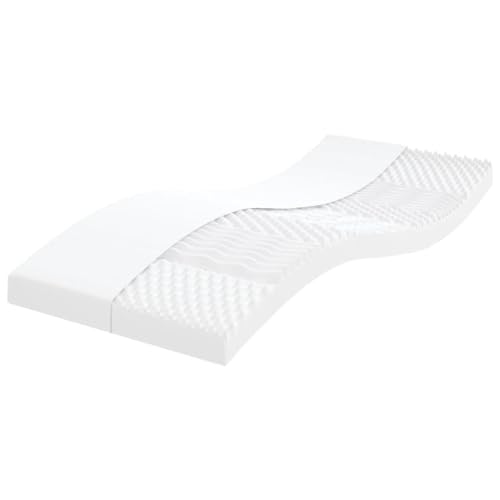Generico 2 colchones de espuma blancos, 90 x 190 cm, 7 zonas, dureza 20 ILD, colchones