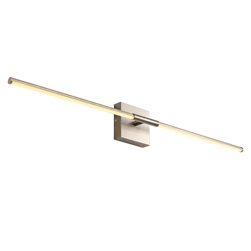 JONATHAN Y JYL7040E Makena 32" Modern Minimalist Dimmable Integrated LED Metal Wall Sconce, Bedroom, Bathroom, Living Room, Dining Kitchen, Nickel