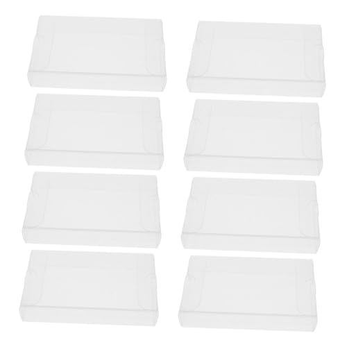 Ciieeo 8pcs Retro PVC Cassette Tape Holder Box Transparent Audio Cassette Storage Case Organizer for Tapes Moisture Protection Portable Design for Music Lovers and Collectors