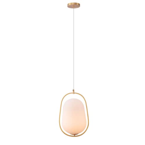Lustre nordique en verre blanc lait, petite lampe suspendue de créateur pour bar