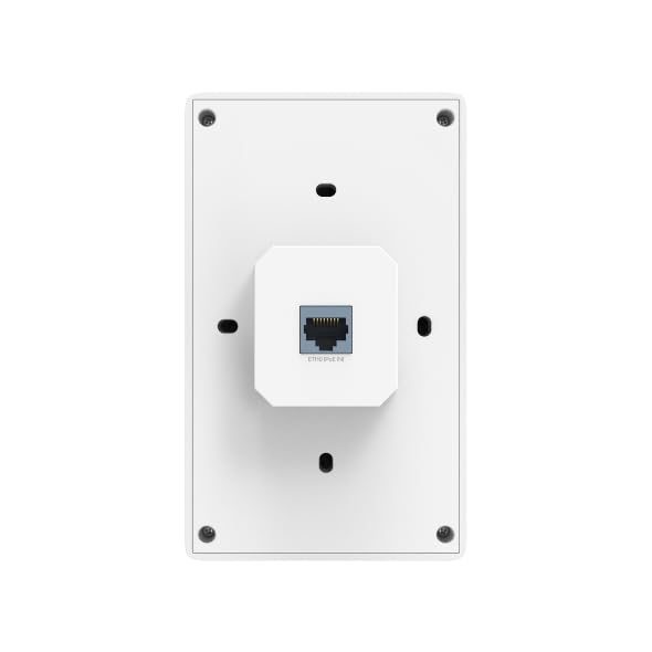 Image of TP-Link Omada WiFi 7 Wall Plate Wireless Access Point | BE5000 Dual Band | 2.5G PoE Input Port | 1 * 2.5G+2 * 1G Downlink Port | Seamless Roaming | 5-Year Warranty | Omada Remote Managed(EAP725-Wall)