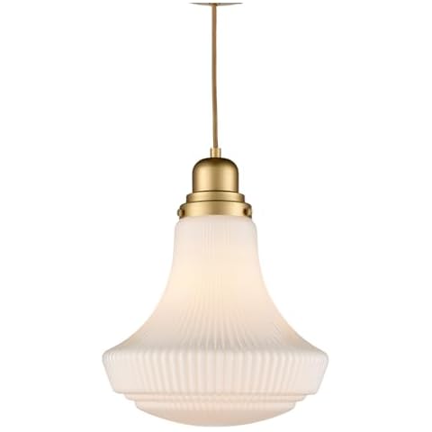 CLAXY Modern Gold Pendant Light Over Kitchen Island with Glass Shade E26 Socket Hanging Pendant Lighting for Kitchen Dining Room Bedroom Restaurant Cover
