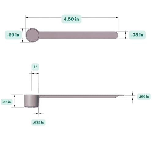 Image of 1 /2 Teaspoon (2.5 mL) Long Handle Plastic Measuring Spoon for Coffee, Protein Powder, Pet Food, Spices, Grains, Dry Goods - Food-Grade BPA-Free (Pack of 1)
