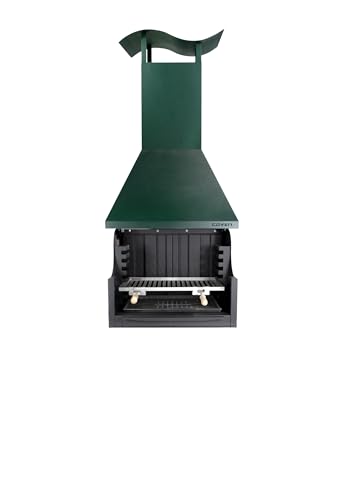 MF - Barbacoa de leña y carbón estilo argentino para jardín modelo Coven verde