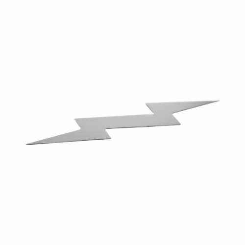 Image of Grand General 90200 Chrome Large 'Lightning Bolt' Mud Flap Cut-Out