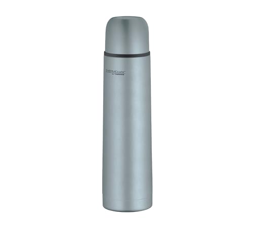 THERMOcafé by THERMOS TC BEVERAGE BOTTLE Ice Blue mat 0,70 l, termo de acero inoxidable con vaso, 12 h caliente y 24 horas de frío, a prueba de fugas, para la escuela, viajes y oficina