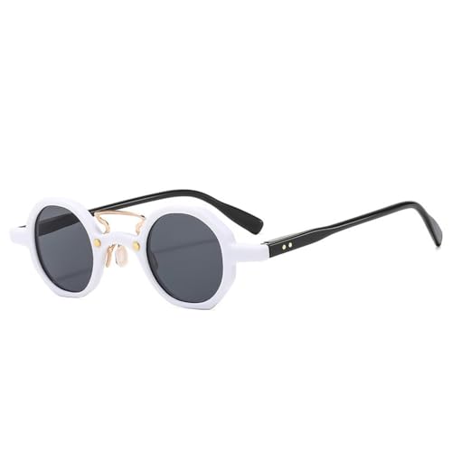 Lunettes de soleil rétro polygone double ponts pour hommes et femmes
