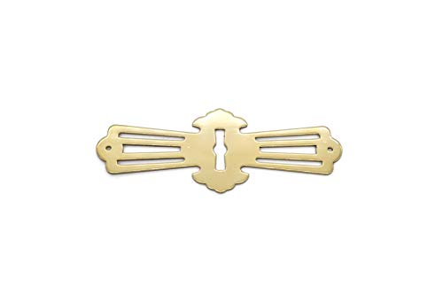 Keyhole Cover Plate Roll Top Desk Lock Cover Plate Cabinet Furniture Lock Escutcheon Key Hole Cover for Antique Victorian Vintage Locks - Thumbnail 2