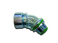 Anaconda Sealtite® Zinc Plated Steel Fittings 7STR15045B - 1-1/2" Sealtite to 1-1/2" NPT 45°, 2pc Package