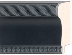 Picture Frame Moulding (Wood) 100ft Bundle - Traditional Black Finish - 2.375" Width - 7/16" Rabbet Depth