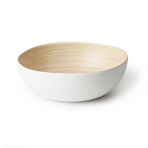 Joviton Home 18Pcs Bamboo Swirl Melamine Dinnerware Sets For 6, Plates And Bowls Sets (Light Bamboo) #TOP5