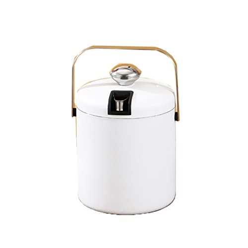 ice Bucket, ice Bucket Gift Portable Double-wal Ice Bucket Stainless Steel Ice Bucket with Lid for Bar Ice Container Wine/Drinking/Beer Cooler Wine Buckets for Parties